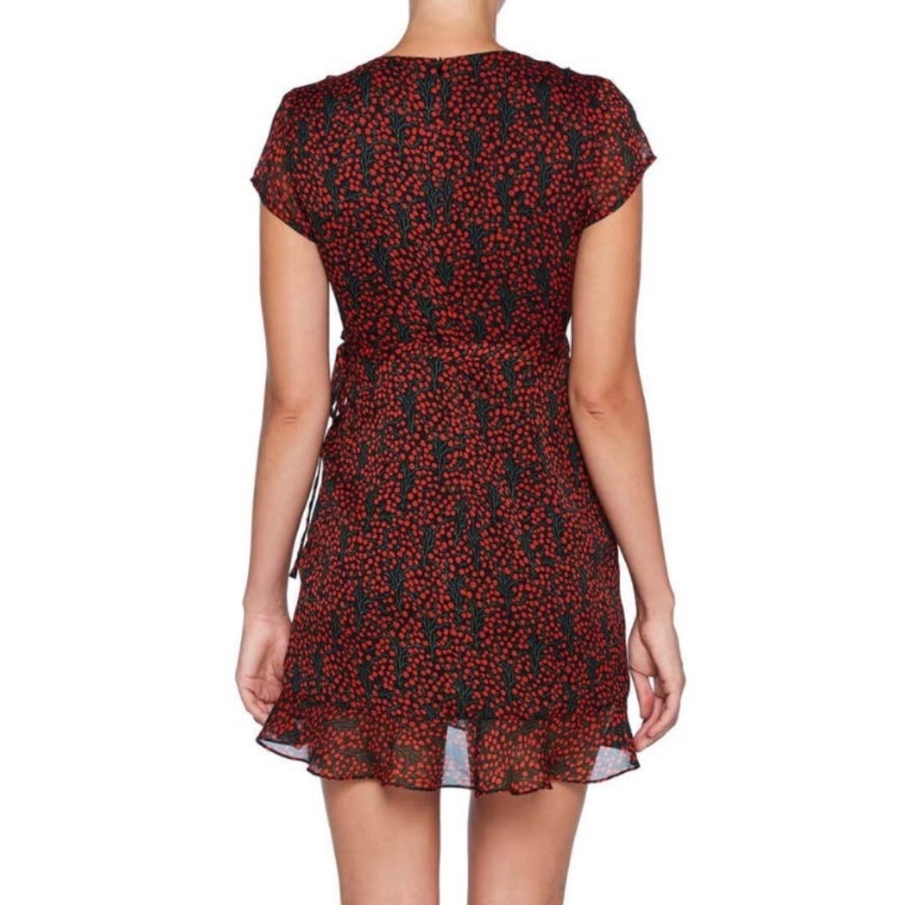 Bardot Cherry Print Faux Wrap Dress - Picture 2 of 8